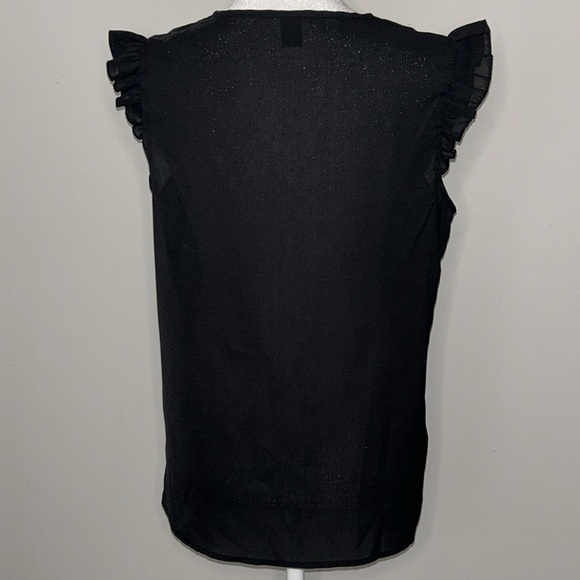 SHEIN Rainbow ๐ Embellished Neckline Top with Ruffle Sleeves Size Small - Picture 5 of 6